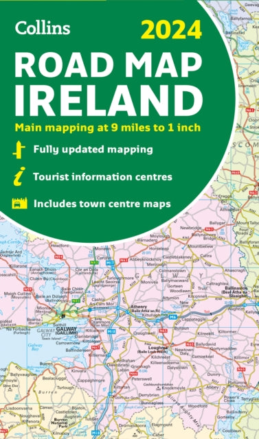 2024 Collins Road Map of Ireland : Folded Road Map-9780008607111