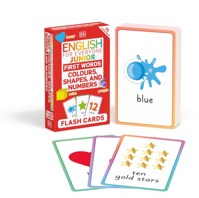 English for Everyone Junior First Words Colours, Shapes, and Numbers Flash Cards-9780241603949