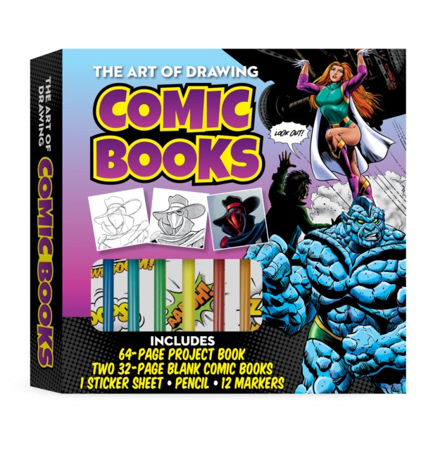 The Art of Drawing Comic Books Kit : Includes 64-page Project Book, Two 32-page Blank Comic Books, 1 Sticker Sheet, Pencil, 12 Markers-9780785841326