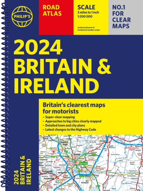 2024 Philip's Road Atlas Britain and Ireland-9781849076241