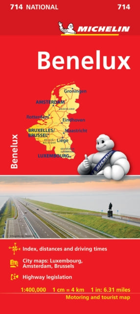 Benelux - Michelin National Map 714 : Map-9782067170605