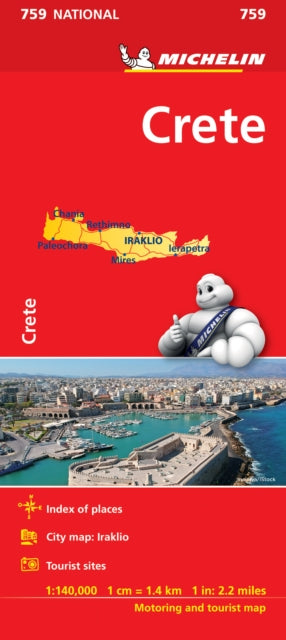 Crete - Michelin National Map 759 : Map-9782067173255