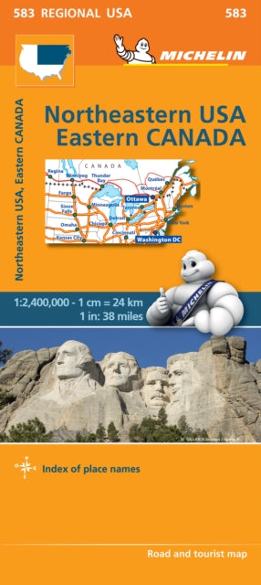 Northeastern USA, Eastern Canada - Michelin Regional Map 583 : Map-9782067184626