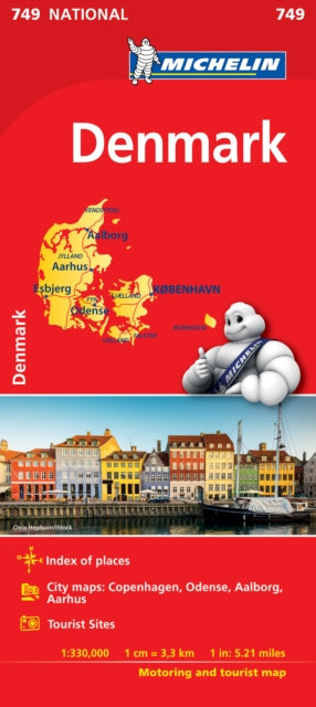 Denmark - Michelin National Map 749 : Map-9782067216396