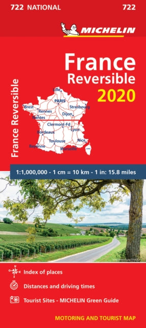 France - reversible 2020 - Michelin National Map 722 : Map-9782067244252