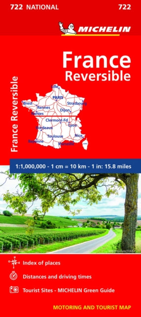 France - reversible - Michelin National Map 722-9782067254978