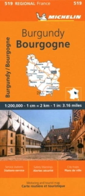 Burgundy - Michelin Regional Map 519-9782067258723