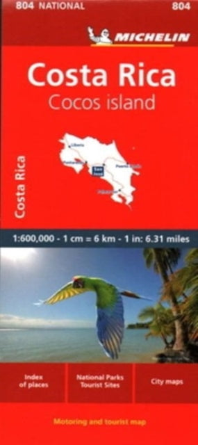 Costa Rica - National Map 804-9782067259690