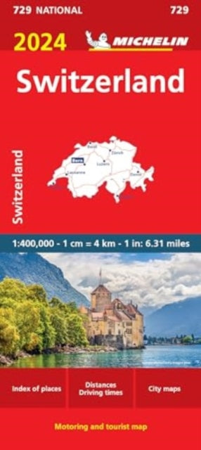 Switzerland 2024 - Michelin National Map 729 : Map-9782067262911
