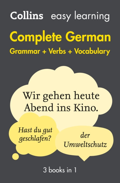 Easy Learning German Complete Grammar, Verbs and Vocabulary (3 books in 1) : Trusted Support for Learning-9780008141783