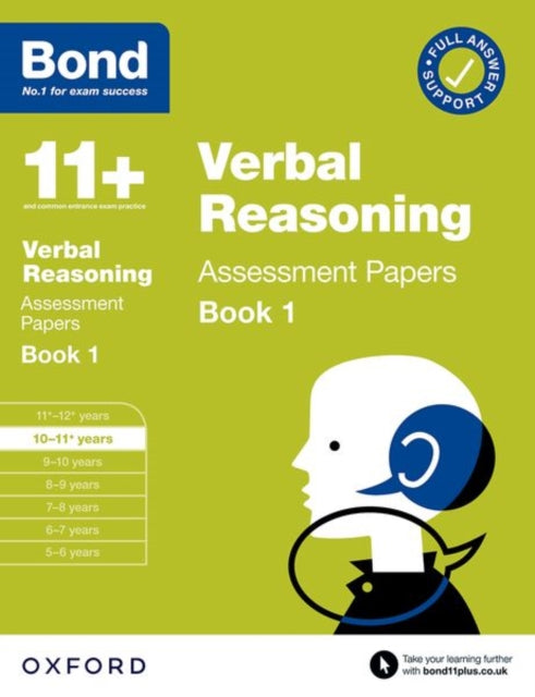 Bond 11+: Bond 11+  Verbal Reasoning Assessment Papers 10-11 years Book 1-9780192776440
