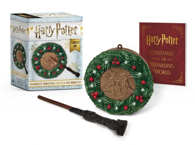 Harry Potter: Hogwarts Christmas Wreath and Wand Set : Lights Up!-9780762466979