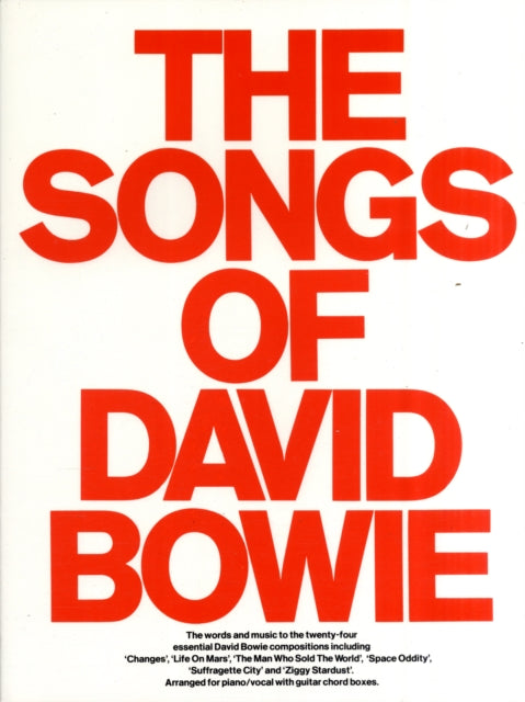 The Songs of David Bowie-9780860010043