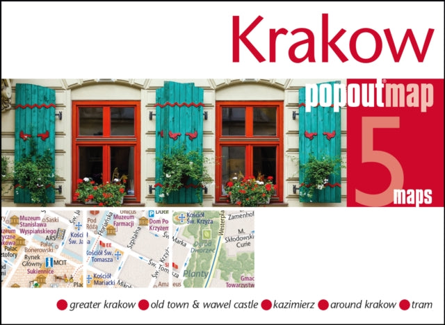 Krakow PopOut Map : Handy pocket-size pop up city map of Krakow-9781910218839