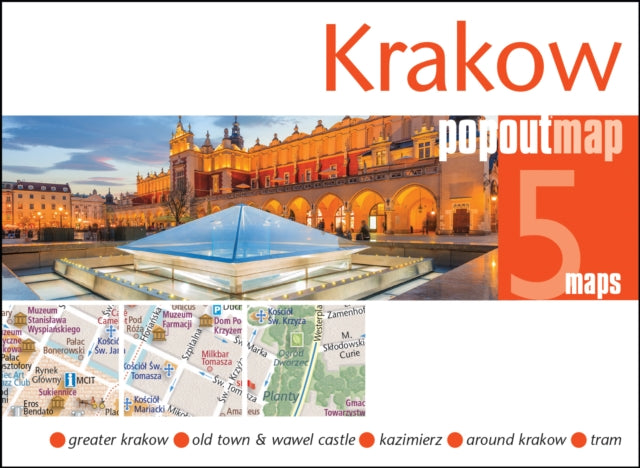 Krakow PopOut Map : Handy pocket-size pop up city map of Krakow-9781914515729