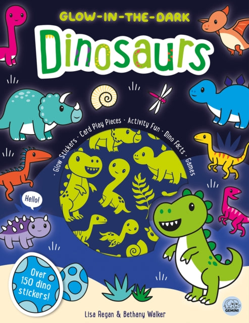 Glow-in-the-Dark Dinosaurs Sticker Activity Book-9781917082563