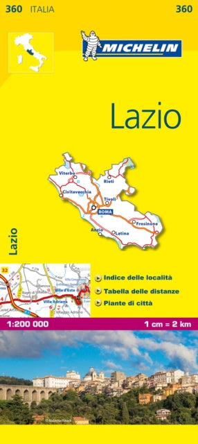 Lazio - Michelin Local Map 360 : Map-9782067126695