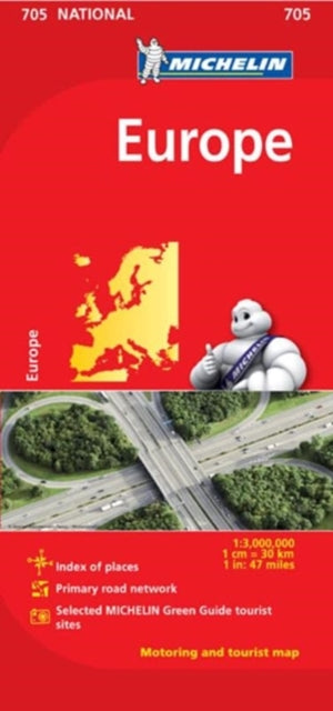 Europe - Michelin National Map 705-9782067170117