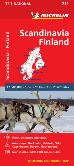Scandinavia & Finland - Michelin National Map 711 : Map-9782067170537