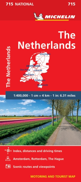The Netherlands - Michelin National Map 715 : Map-9782067170674
