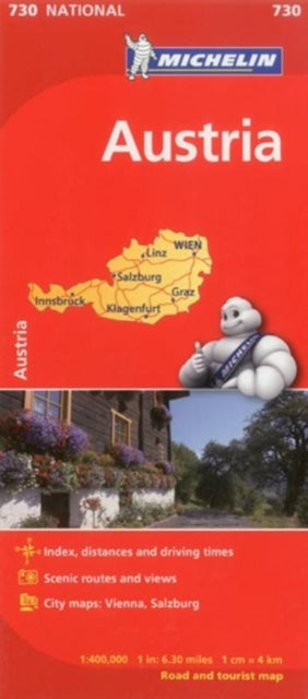 Austria - Michelin National Map 730-9782067171725