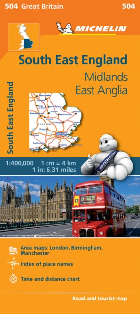 South East England - Michelin Regional Map 504 : Map-9782067183346