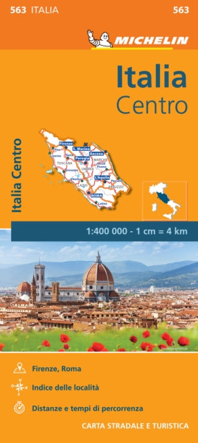 Italy Centre - Michelin Regional Map 563 : Map-9782067184015