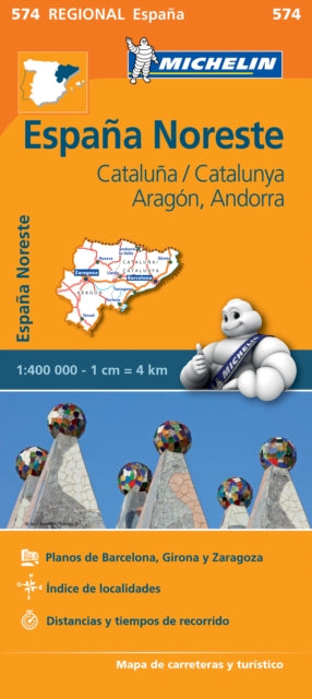Aragon Cataluna - Michelin Regional Map 574 : Map-9782067184251