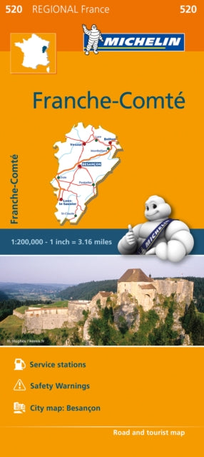 Franche-Comte - Michelin Regional Map 520 : Map-9782067209213
