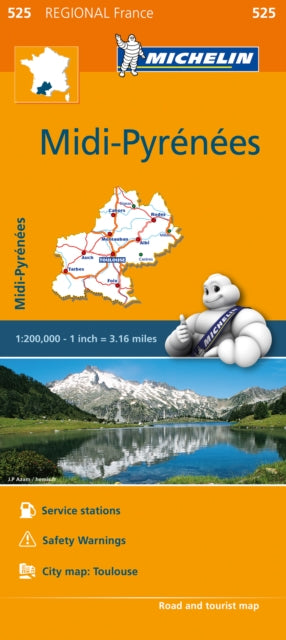 Midi-Pyrenees - Michelin Regional Map 525 : Map-9782067209374