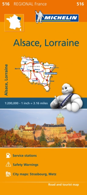 Alsace Lorraine - Michelin Regional Map 516 : Map-9782067209756