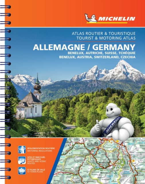 Germany, Benelux, Austria, Switzerland, Czech Republic - Tourist and Motoring Atlas (A4-Spiral) : Tourist & Motoring Atlas A4 spiral-9782067235878