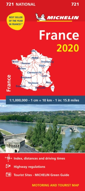 France 2020 - Michelin National Map 721 : Map-9782067242746