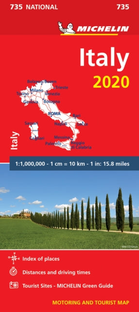 Italy 2020 - Michelin National Map 735 : Map-9782067244139