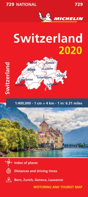 Switzerland 2020 - Michelin National Map 729 : Map-9782067244283