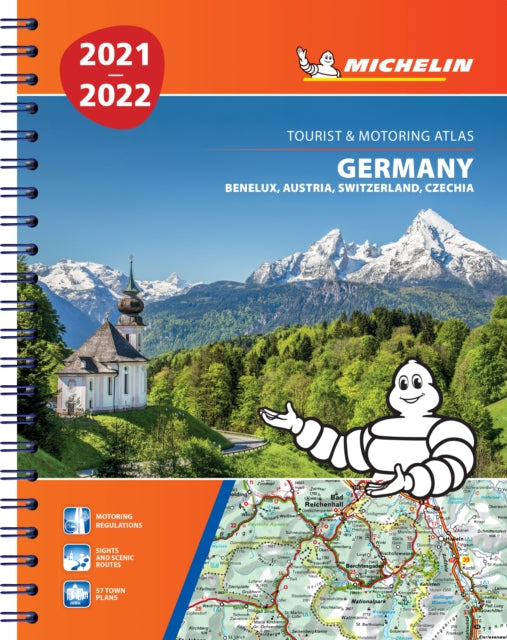 Germany, Benelux, Austria, Switzerland, Czech Republic 2021 / 2022 - Tourist and Motoring Atlas (A4-Spiral) : Tourist & Motoring Atlas A4 spiral-9782067250109
