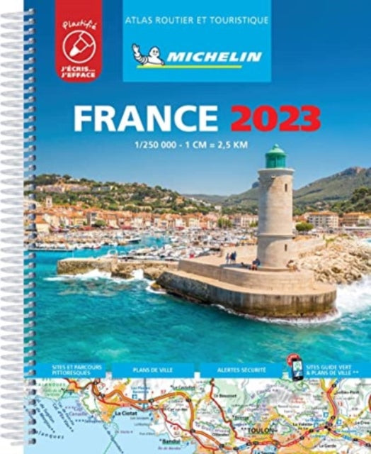 France 2023 -Tourist & Motoring Atlas A4 Laminated Spiral : Tourist & Motoring Atlas Laminated A4 spiral-9782067256798