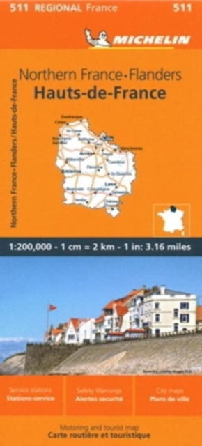 Nord-Pas-de-Calais, Picardy - Michelin Regional Map 511-9782067258631