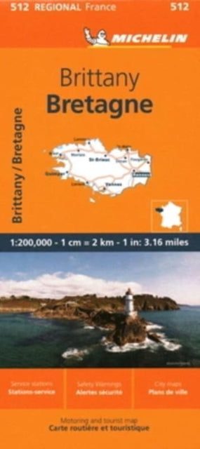 Brittany - Michelin Regional Map 512-9782067258648