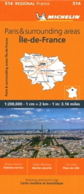 Ile-de-France - Michelin Regional Map 514-9782067258662