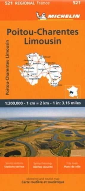 Poitou-Charentes - Michelin Regional Map 521-9782067258747