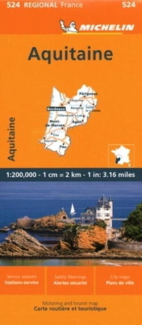 Aquitaine - Michelin Regional Map 524-9782067258792