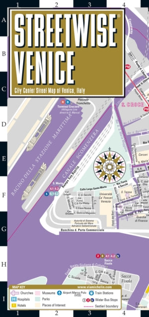 Streetwise Venice Map - Laminated City Center Street Map of Venice, Italy : City Plan-9782067259942