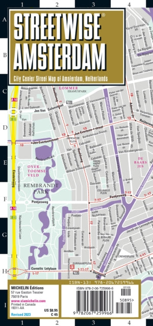 Streetwise Amsterdam Map - Laminated City Center Street Map of Amsterdam, Netherlands : City Plan-9782067259966