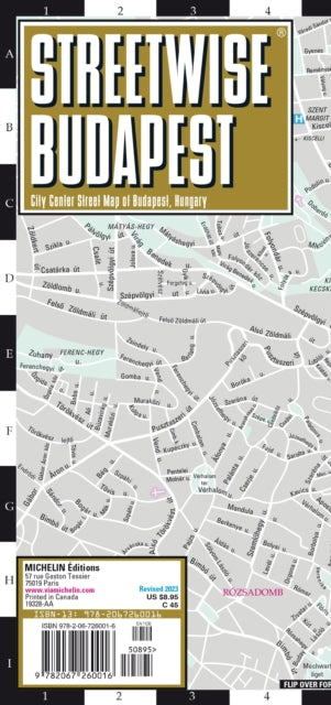 Streetwise Budapest Map - Laminated City Center Street Map of Budapest, Hungary : City Plan-9782067260016