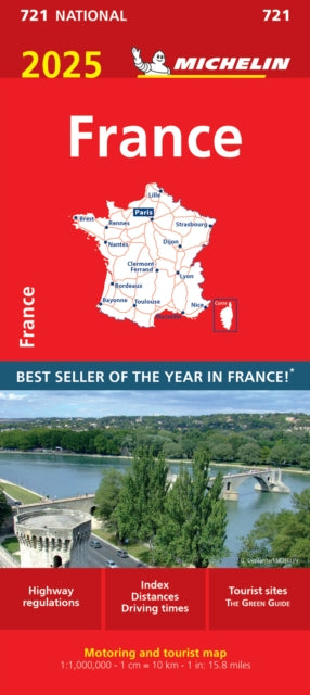 France 2025 - Michelin National Map 721 : Map-9782067264892