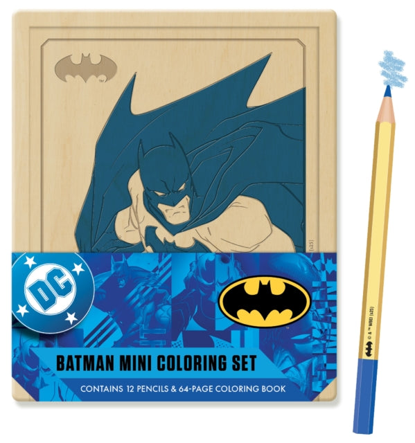 Batman Mini Coloring Set : Contains 64pp coloring book and 12 premium colored pencils-9798337401805
